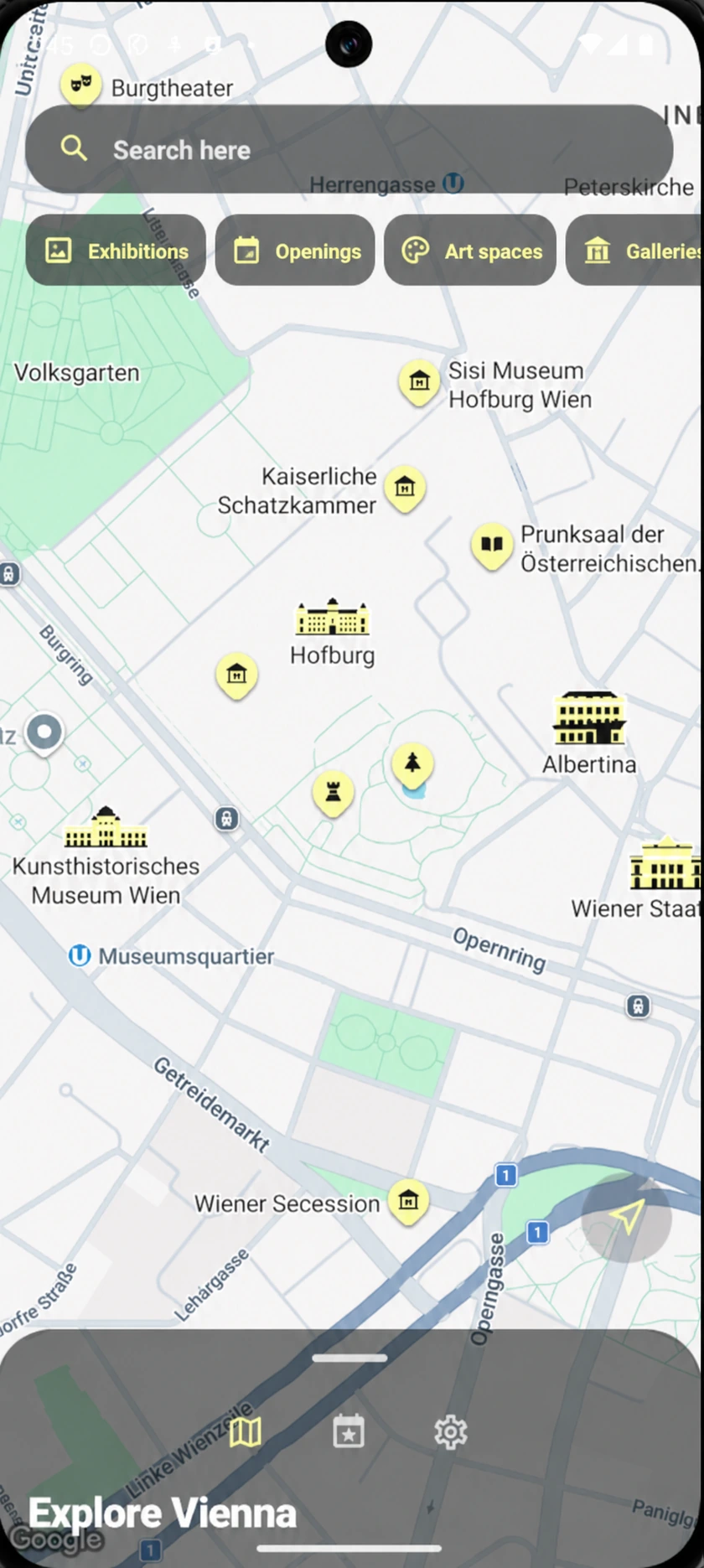 Vienna venue map
